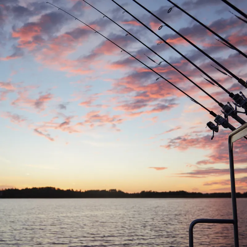 a sunset over a body of water